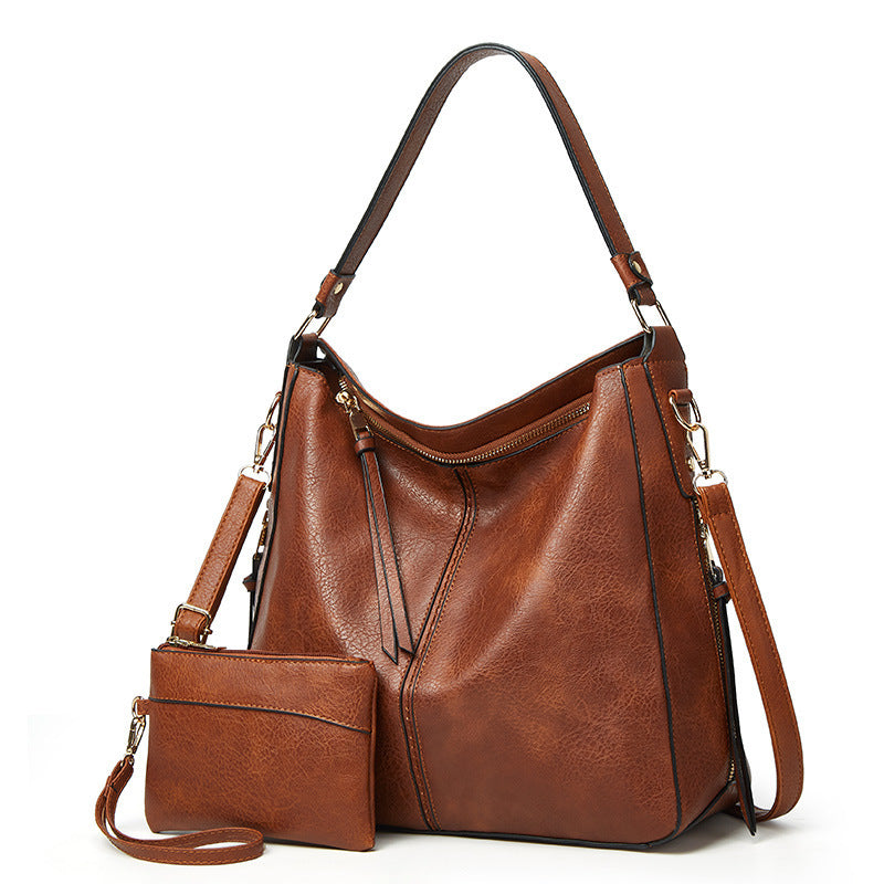 Grand sac fourre-tout en cuir pour femme